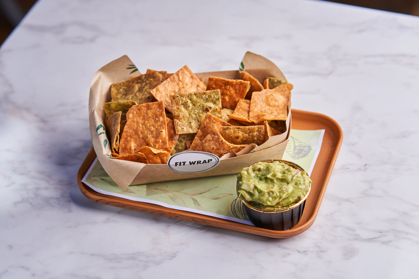 Chips de tortilla + guacamole